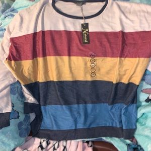 Natural Reflections NWT 3X striped sweater